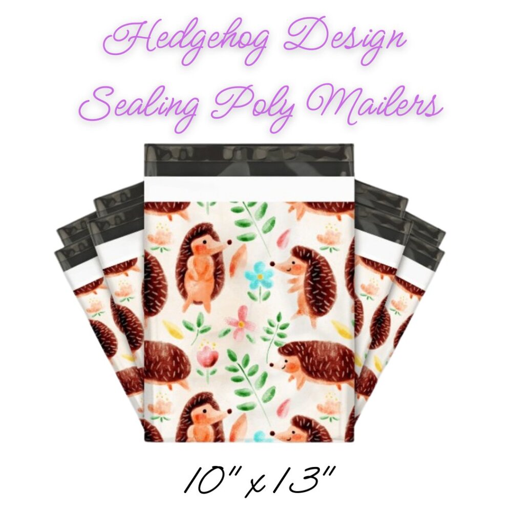 Hedgehog Poly Mailers Qty 20 Size 10x13 - Picture 3 of 3